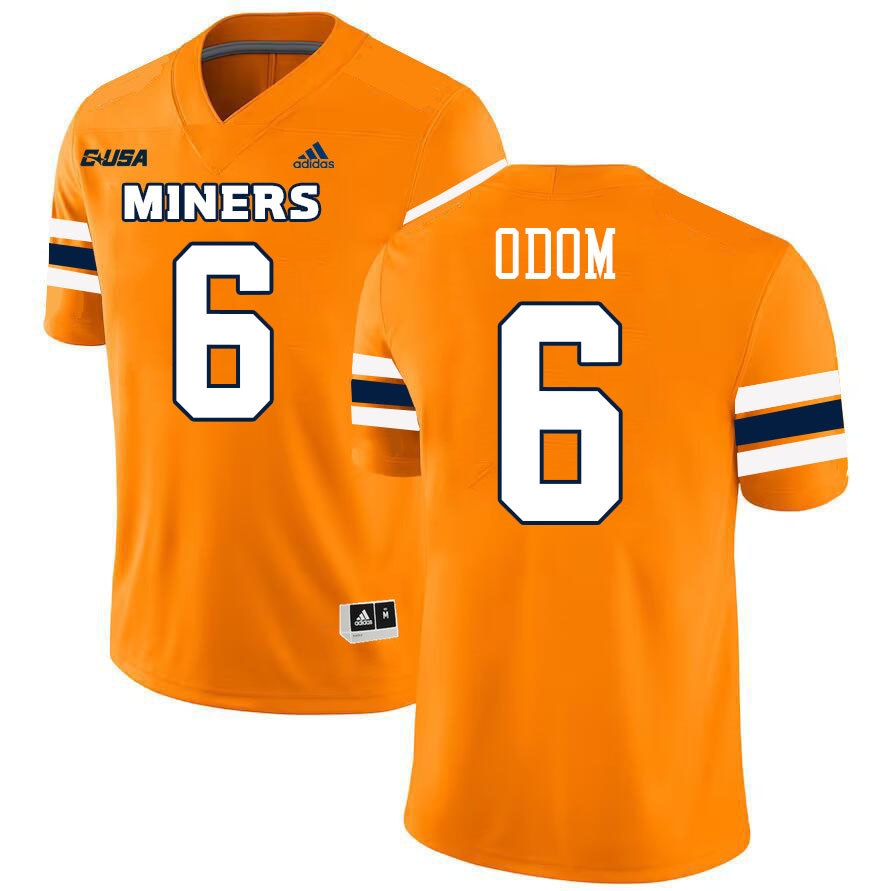 Kenny Odom UTEP Jersey,UTEP Miners #6 Kenny Odom College Football Jersey,Uniforms-Orange